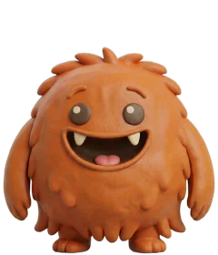 A clay yeti monster, hype mood